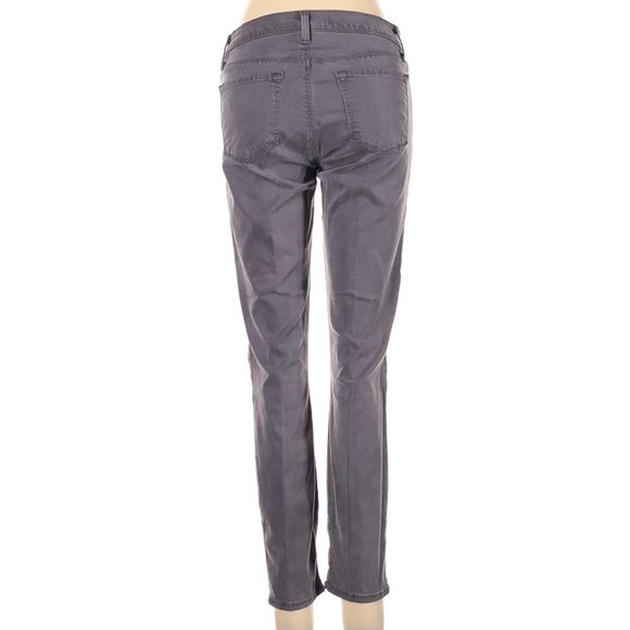 J Brand Jeans Gray Dark Wash Skinny Leg Mid Rise Waist Size 27 #446 - Picture 2 of 2